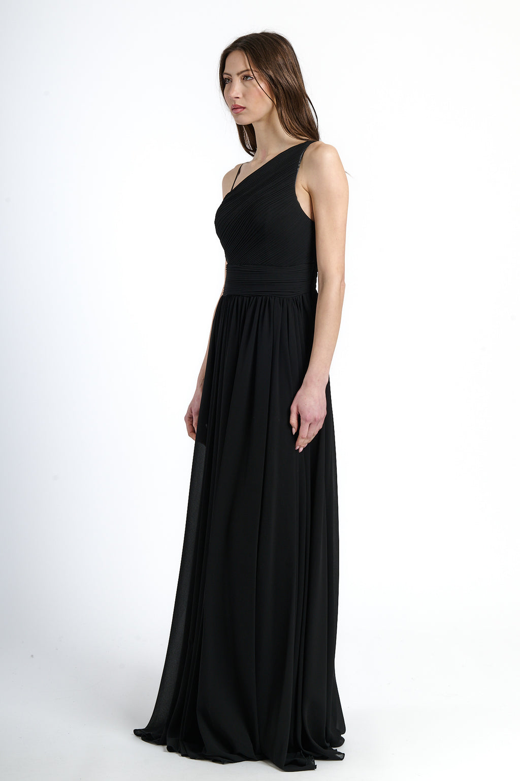 Abito lungo in tulle asimmetrico Luna（副本）