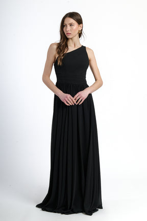 Long asymmetrical tulle dress Luna