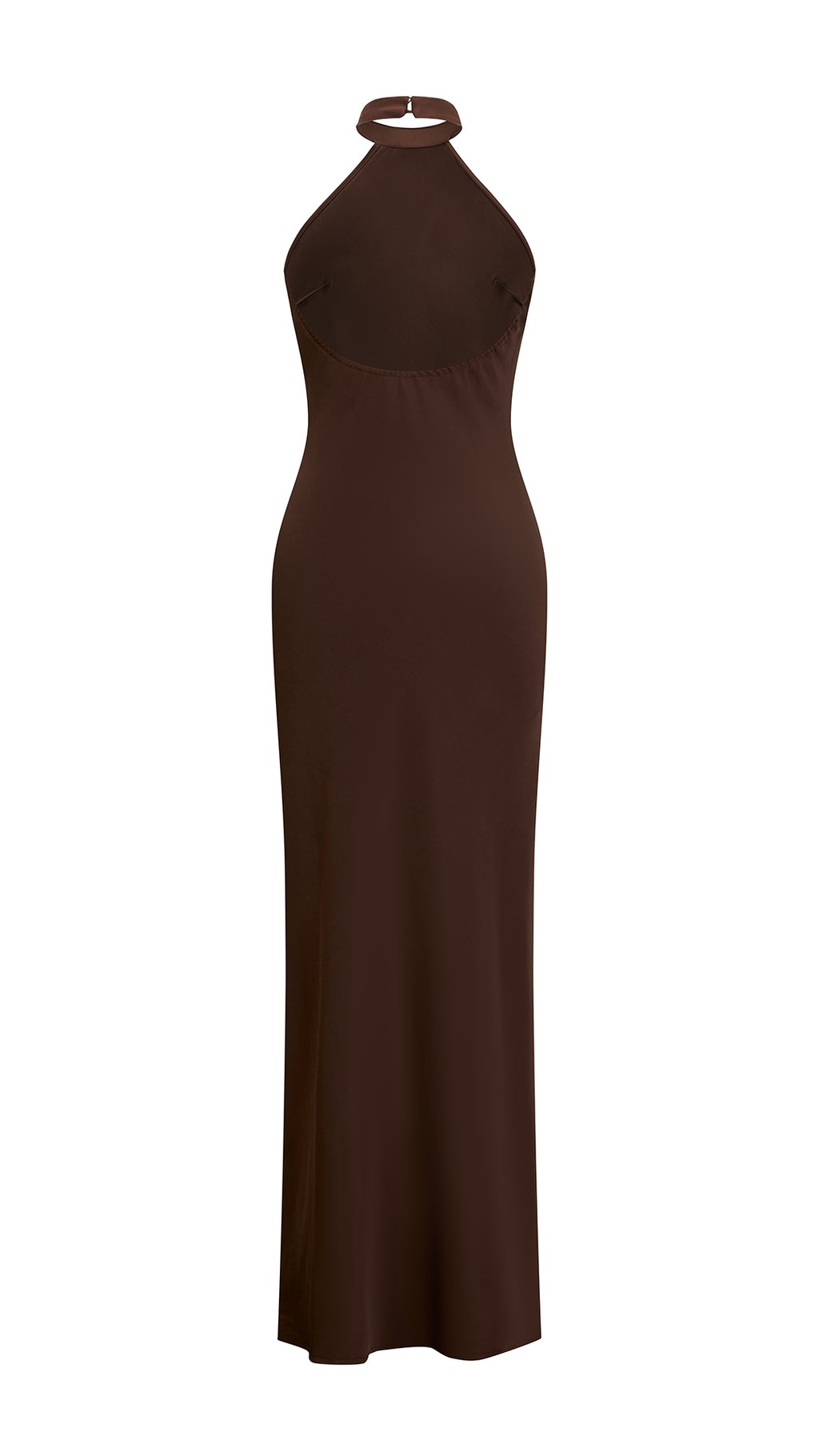 Abito Lungo Donna Scollatura Halter, Modello Aderente con Spacco Laterale, Abito da Cerimonia Elegante per Feste