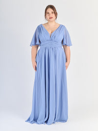  scollo a V e maniche a campana delicate